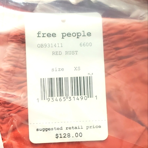 Free People Hold On Mini Dress Red Rust XS - Picture 7 of 7